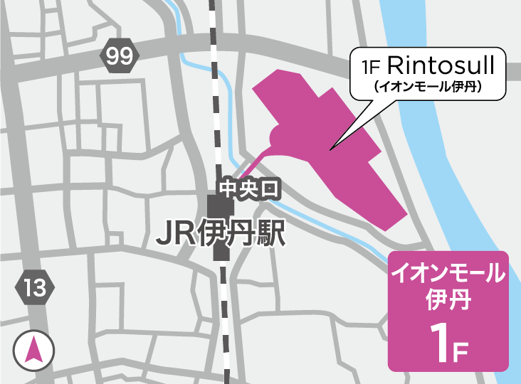リントスルイオンモール伊丹店の地図