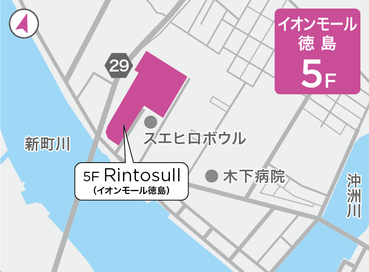 リントスルイオンモール徳島店の地図