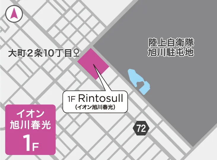 リントスルイオン旭川春光店の地図