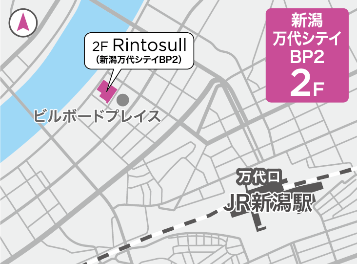 リントスル新潟万代シテイBP2店の地図