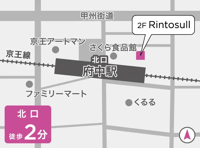 リントスル府中店の地図
