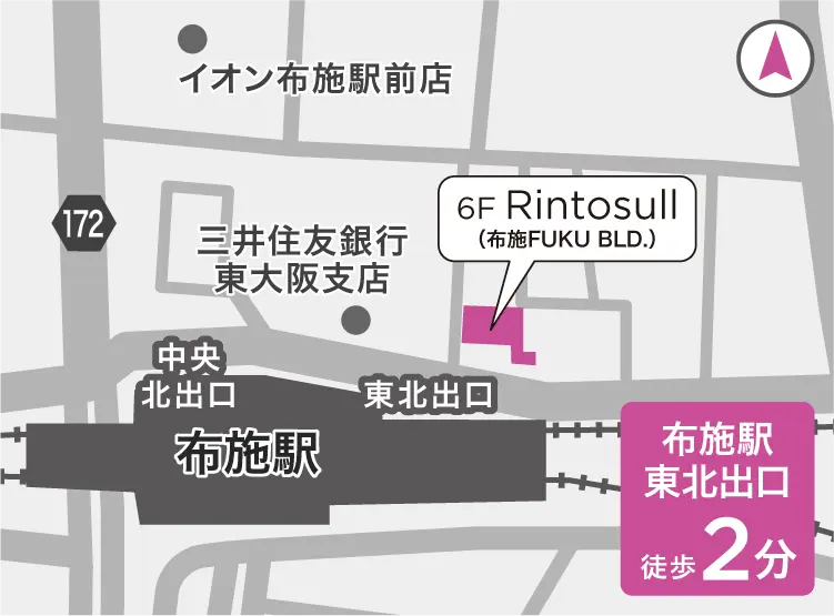 リントスル布施店の地図