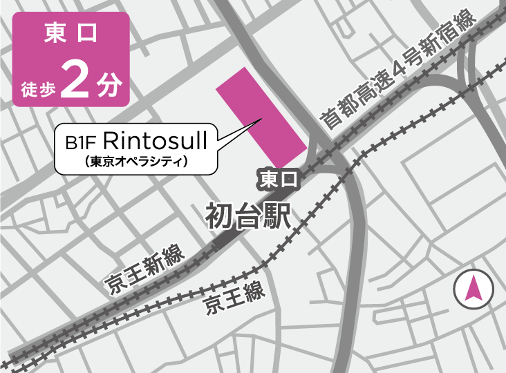 リントスル初台店の地図