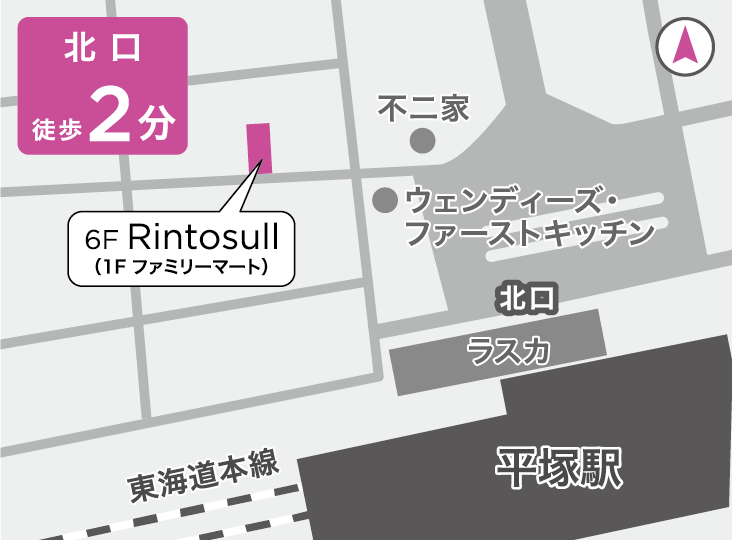 リントスル平塚店の地図