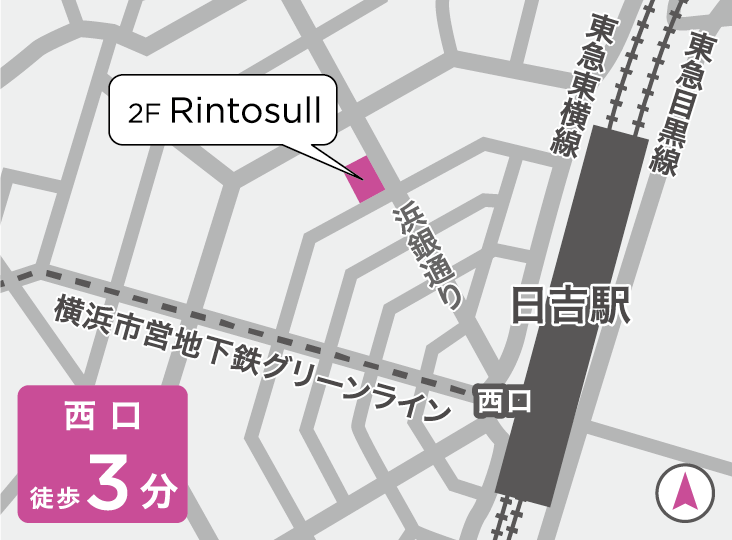 リントスル日吉店の地図