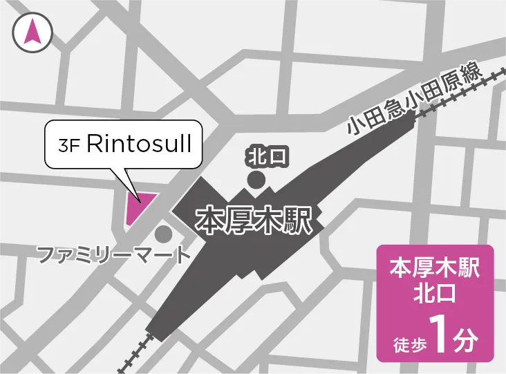 リントスル本厚木店の地図