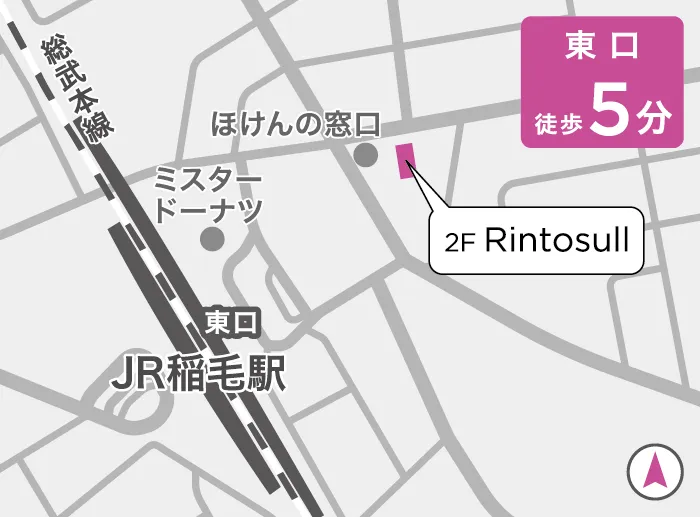 リントスル稲毛店の地図