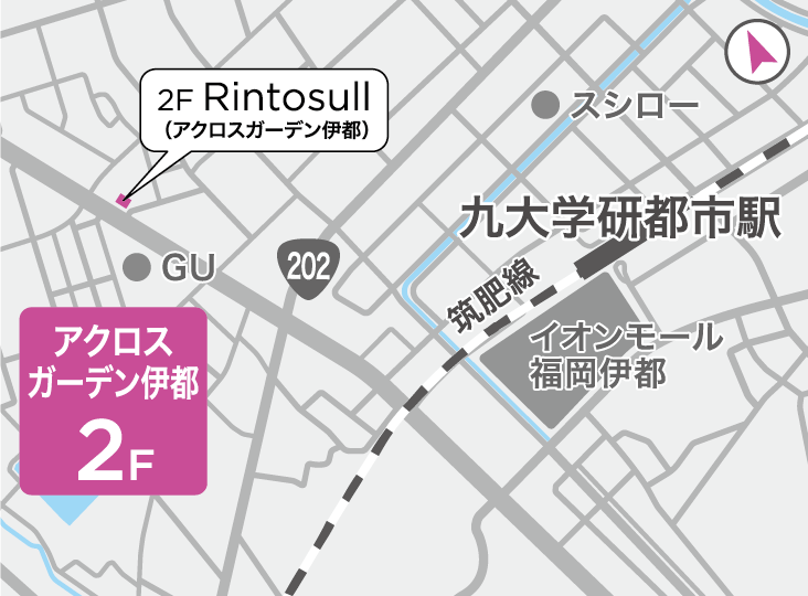 リントスル伊都店の地図