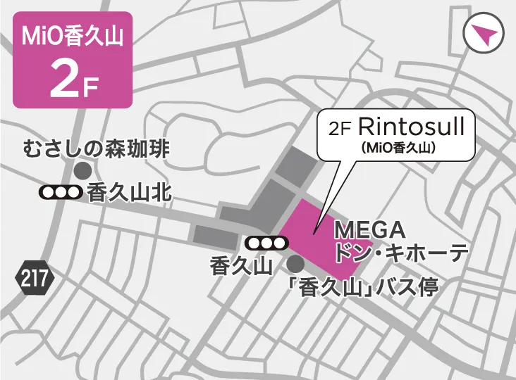 リントスルMiO香久山店の地図