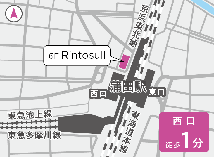 リントスル蒲田店の地図