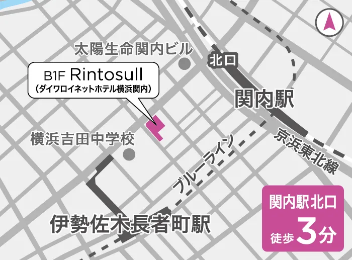 リントスル関内店の地図