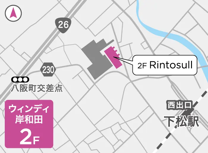 リントスル岸和田店の地図