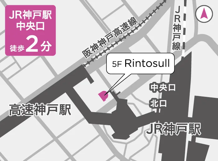 リントスル神戸店の地図