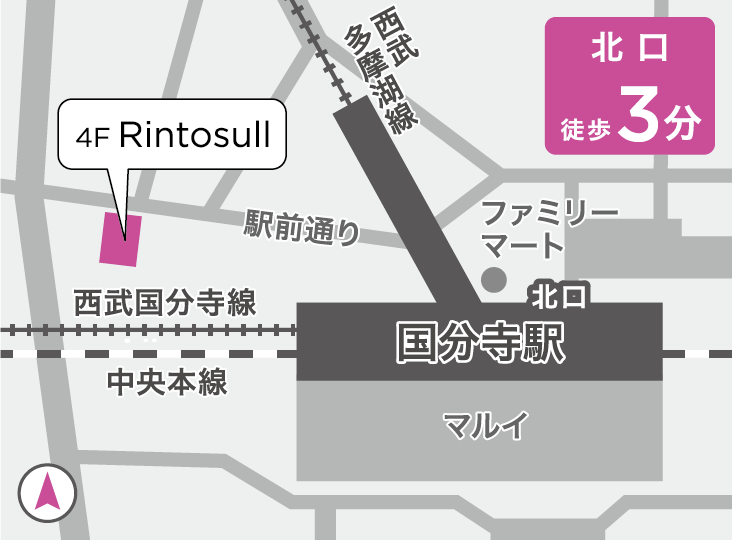 リントスル国分寺店の地図