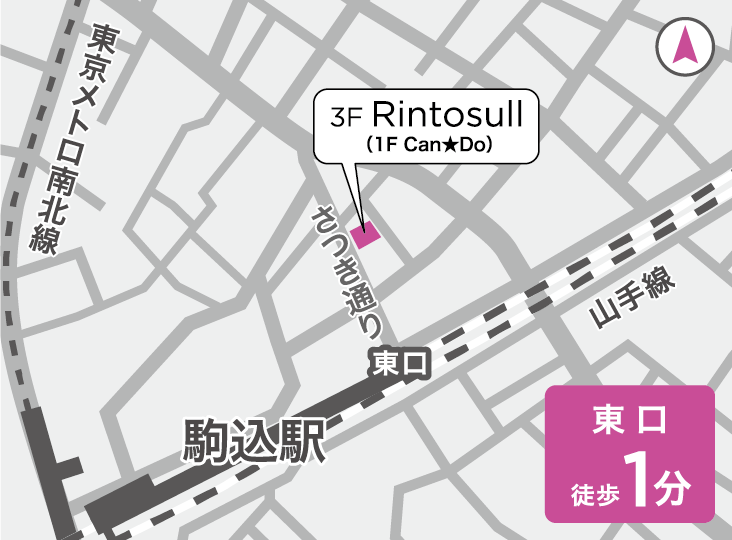 リントスル駒込店の地図