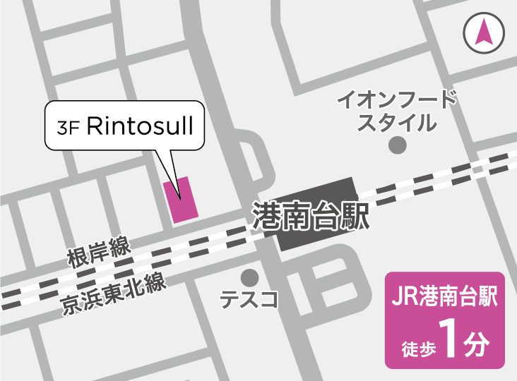 リントスル港南台店の地図