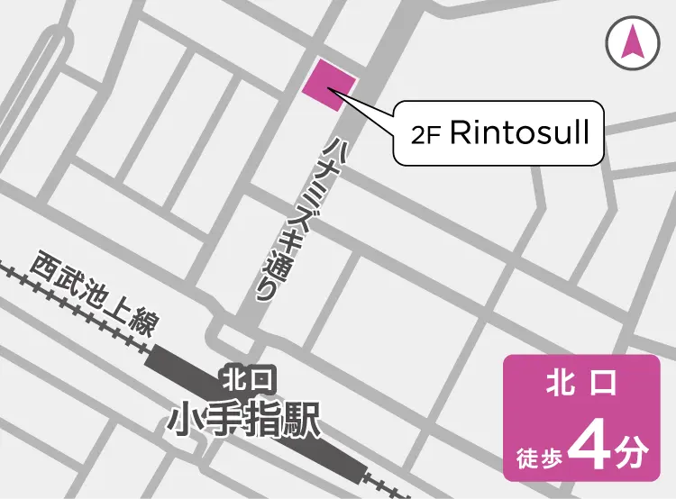 リントスル小手指店の地図