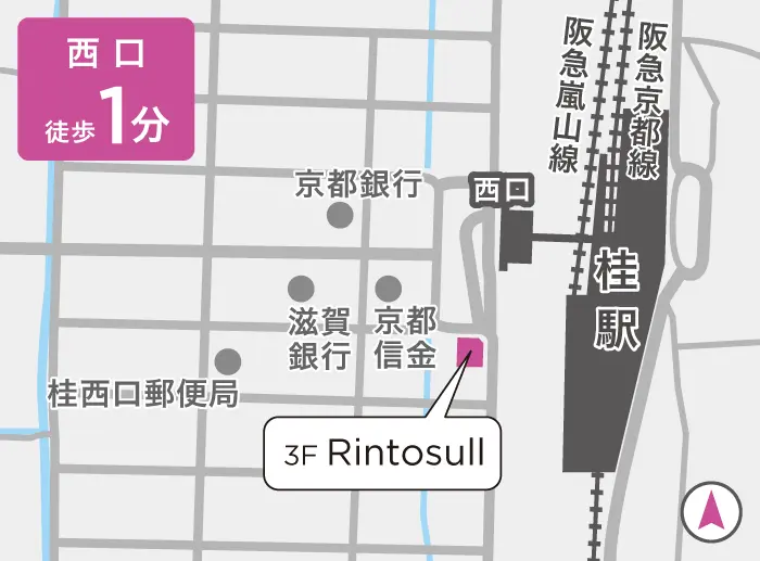 リントスル京都桂店の地図