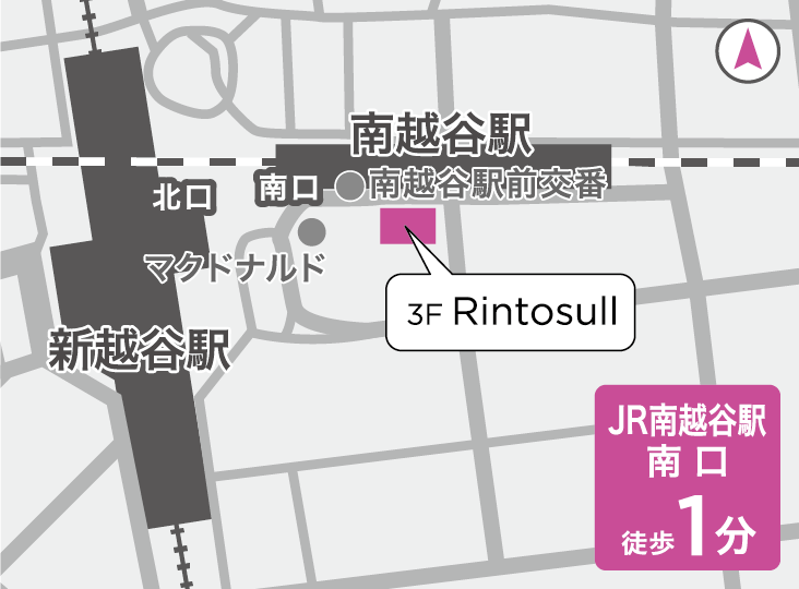 リントスル南越谷店の地図