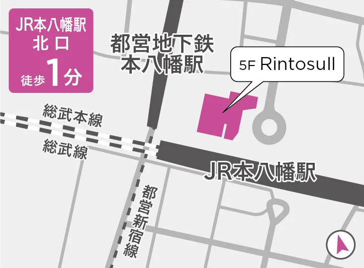 リントスル本八幡店の地図