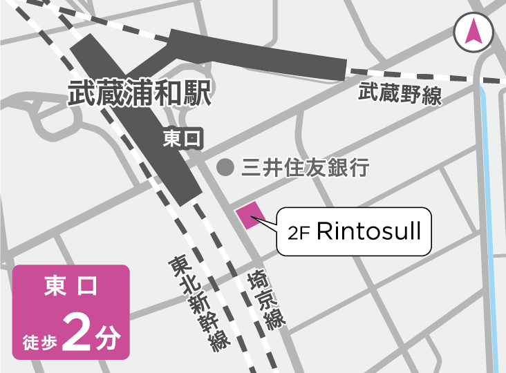 リントスル武蔵浦和店の地図