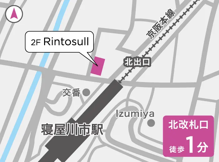 リントスル寝屋川店の地図