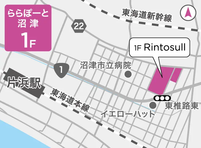リントスルららぽーと沼津店の地図