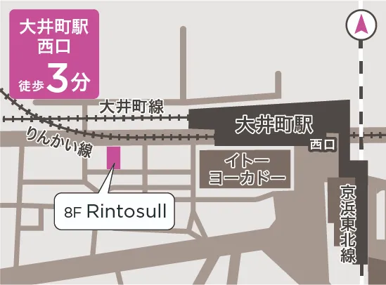 リントスル大井町店の地図
