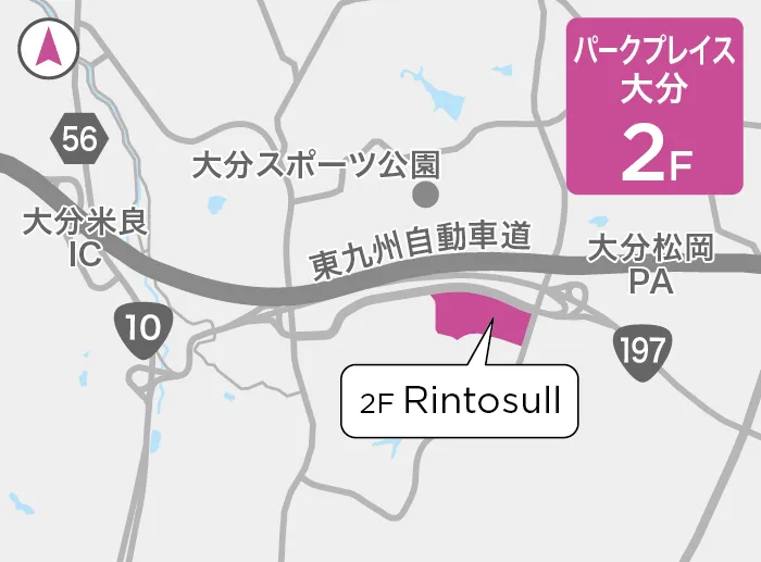 リントスルパークプレイス大分店の地図