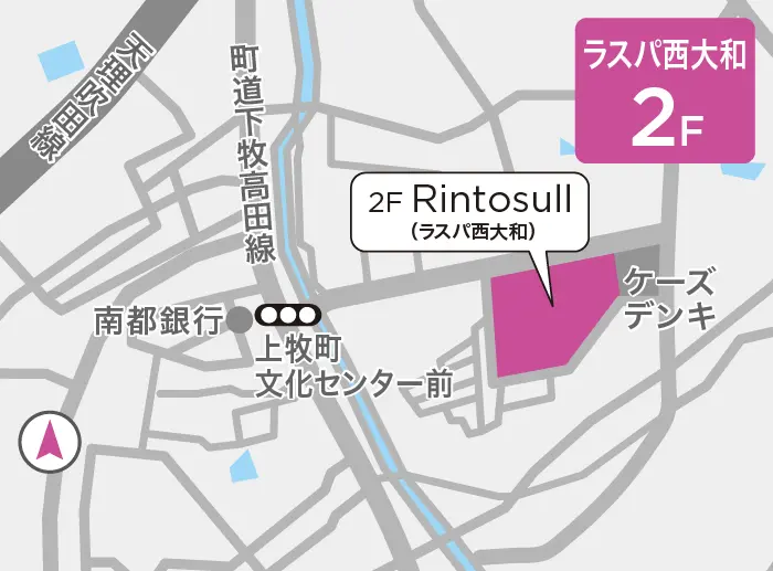 リントスルラスパ西大和店の地図