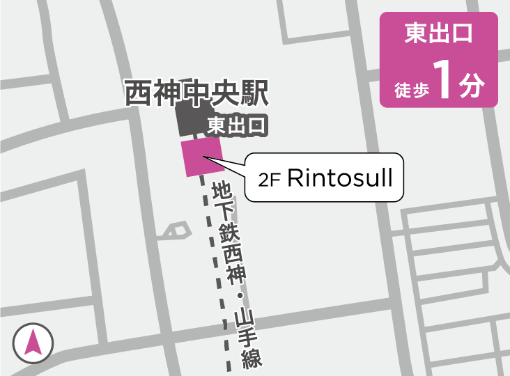リントスル西神中央店の地図