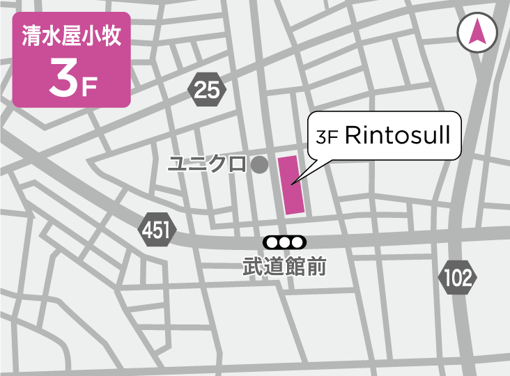 リントスル清水屋小牧店の地図