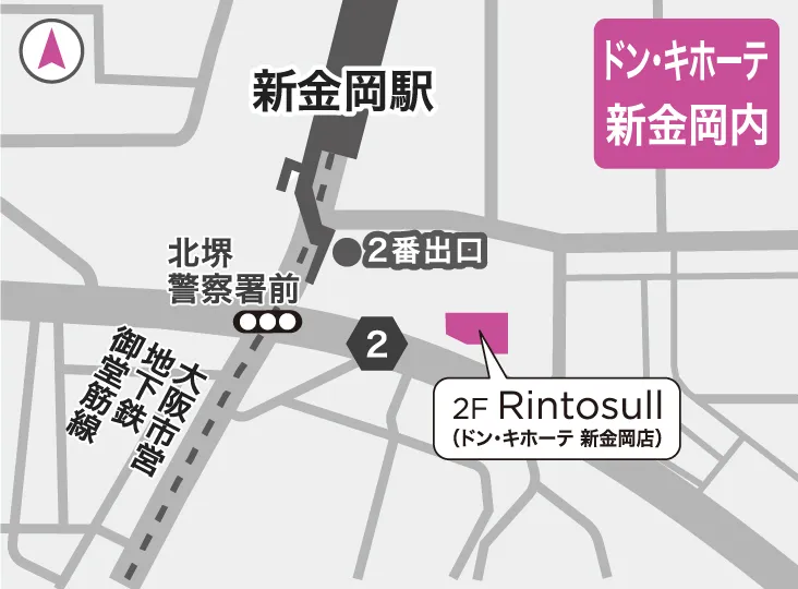 リントスル新金岡店の地図
