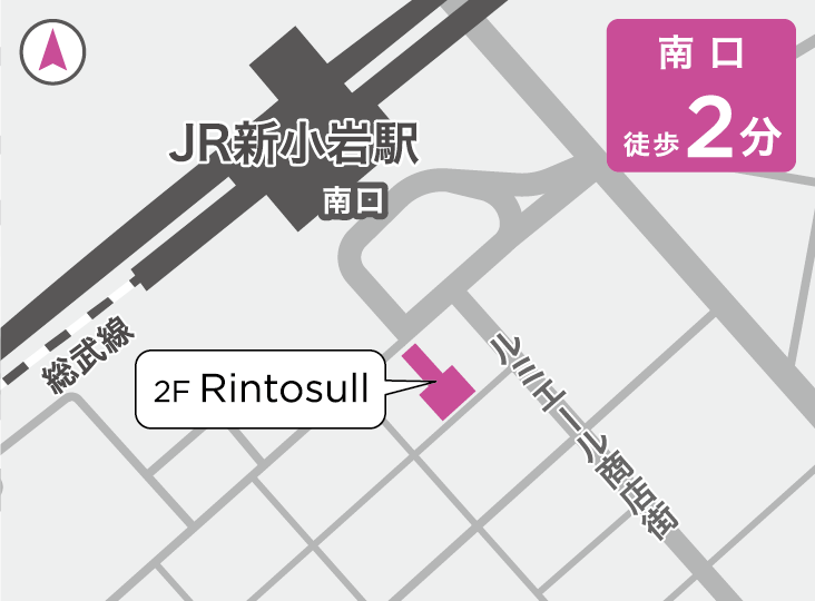 リントスル新小岩店の地図