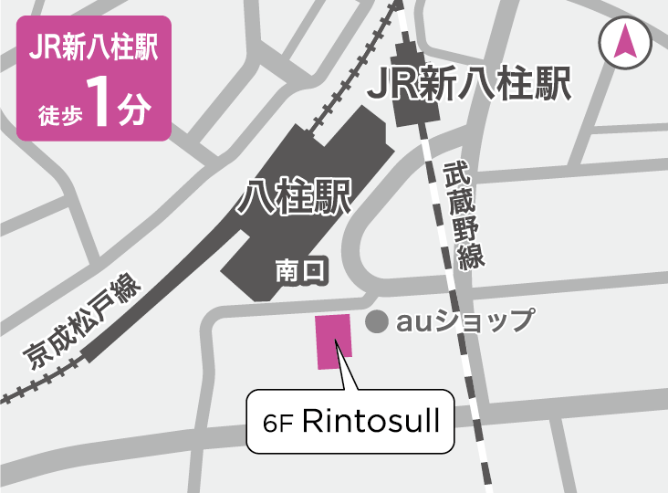 リントスル新八柱店の地図