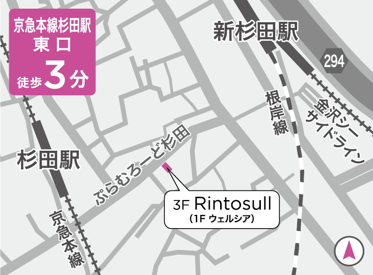 リントスル杉田店の地図