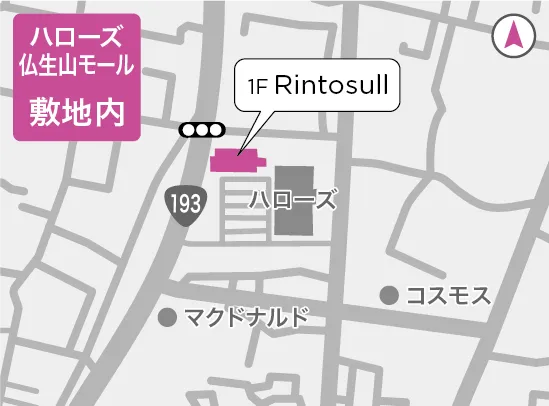 リントスル高松店の地図