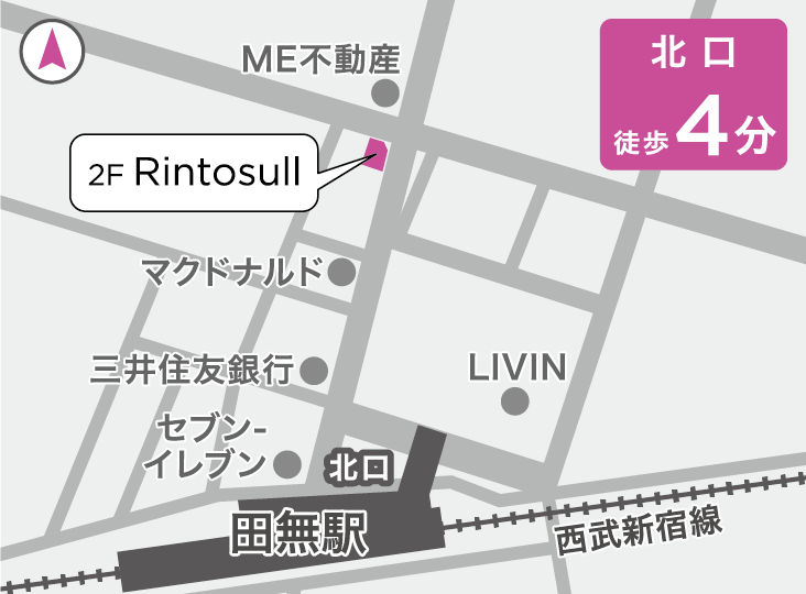 リントスル田無店の地図