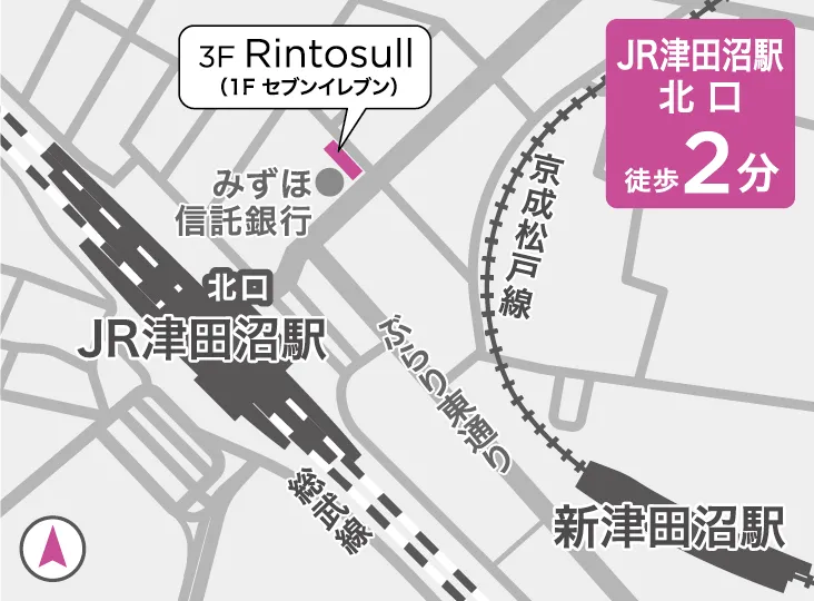 リントスル津田沼店の地図