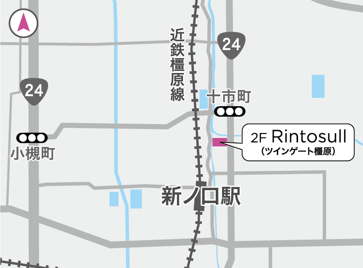 リントスルツインゲート橿原店の地図