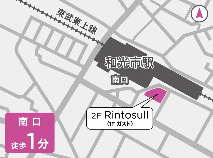 リントスル和光市店の地図