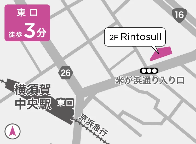 リントスル横須賀中央店の地図